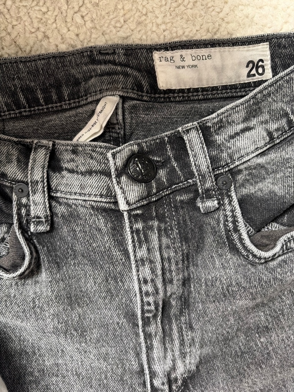 Rag & Bone Black Denim Jeans